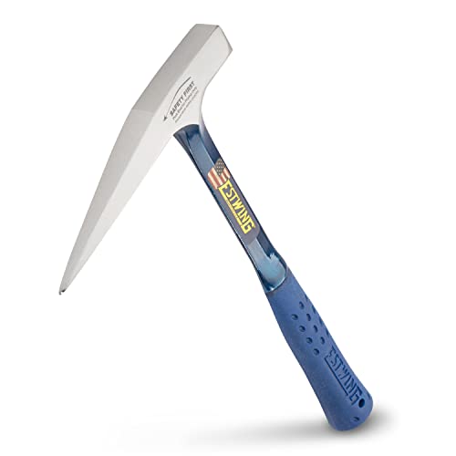 ESTWING Rock Pick - 13 oz Geology Hammer with Smooth Face & Shock Reduction Grip - E3-13P - Smooth Face