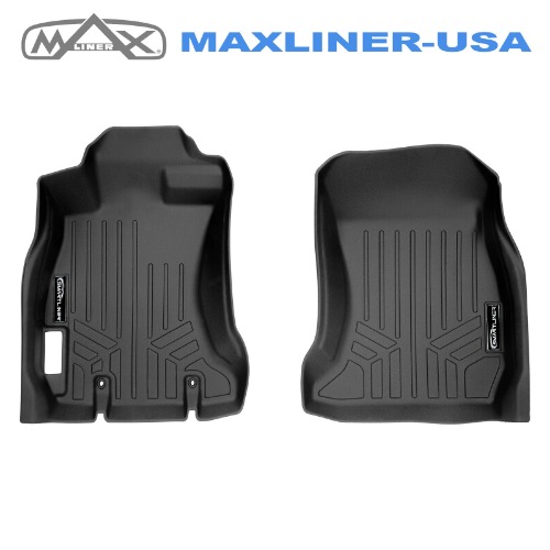SMARTLINER Floor Mats 1st Row Black for 2013-2017 Subaru Crosstrek/XV Crosstrek