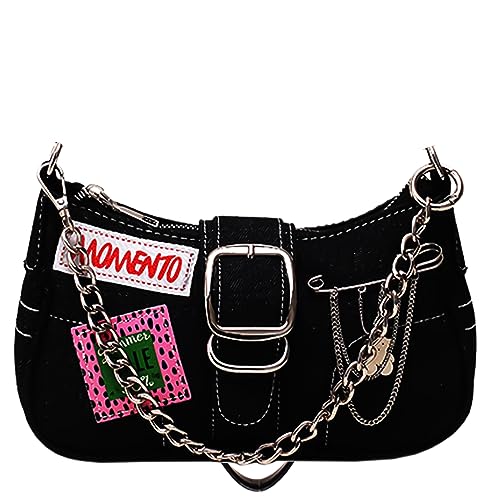 JeVenis Y2k Accessories Y2K Purse Cross Crossbody Bag Retro Vintage Cross Purse Clutch Alt Accessories - Punk Black