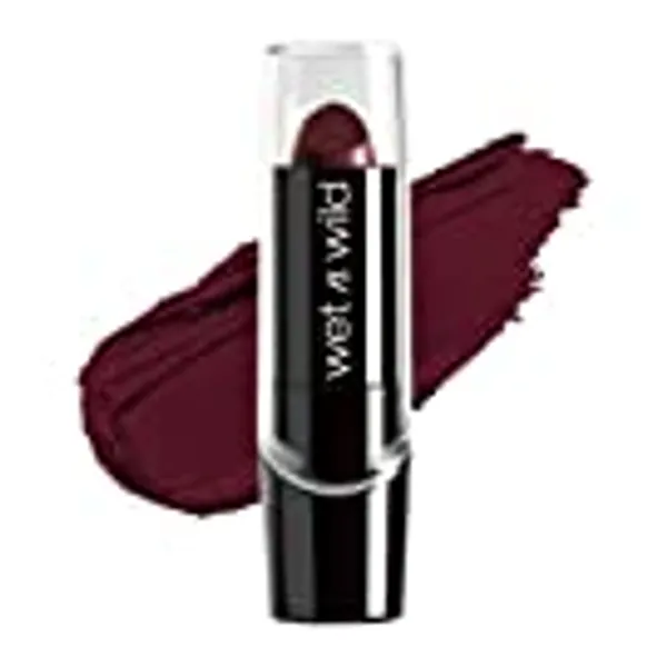 Wet n Wild Silk Finish Lipstick, Hydrating Lip Color, Rich Buildable Color, Black Orchid Red