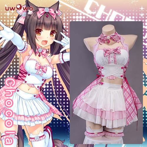 【In Stock】Uwowo Game Nekopara Live Catgirls Chocola Idol Stage Performance Cosplay Costume - 【In Stock】L