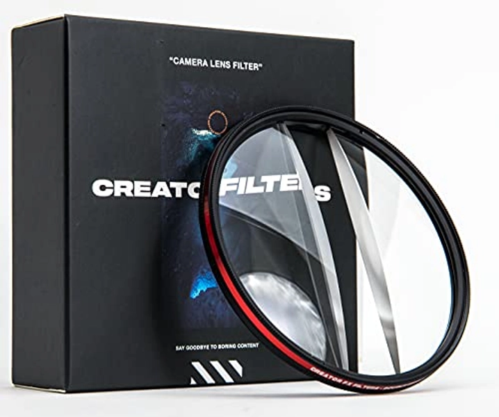 Creator FX Double Glass Split Diopter Lens Filter | Blur Zoom Center Filter for DSLR Cameras | Special Effect Filter for Camera Lens (Fits 82mm, 77mm, 72mm, 67mm Ø)