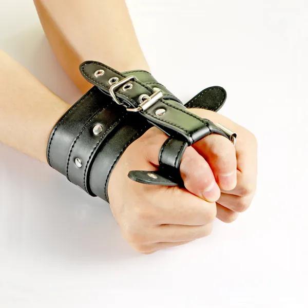 BDSM Cuffs Wrist to Thumb Bondage Restraint Kinky Gear