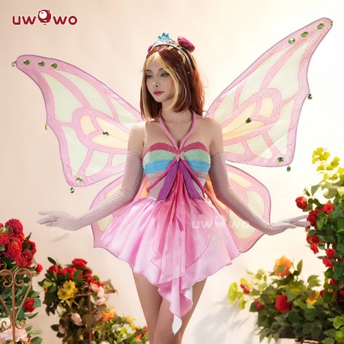 Uwowo Flora Cosplay Princess Wings Cosplay Fairy Club Costumes - 【Pre-sale】M