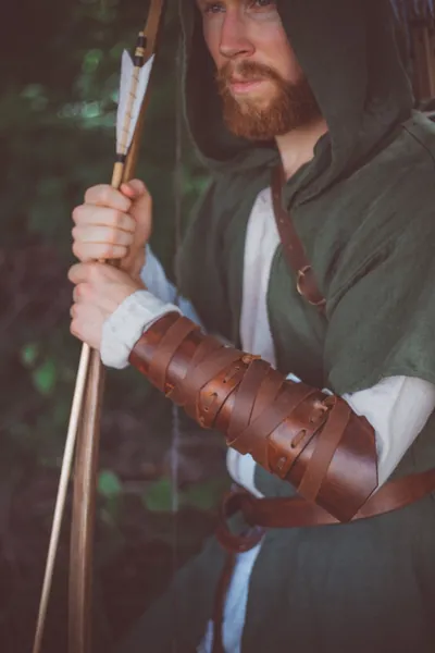 Leather Wrap Bracers -  Pair