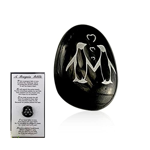 KINTAN Positivity Penguin Pebble -A Little Pocket Penguin Hug, Personalised Engraved Mini Cute Pocket Penguin Hug Animal Toys Decoration for Birthday Party Favor (1 Pcs) - 1 Pcs