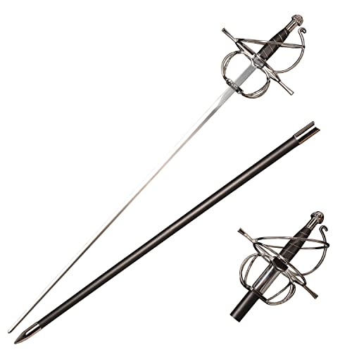 lkjad Cosplay Martial Arts Renaissance Rapier Fencing Spanish Sword Swept Hilt Guard - Style B