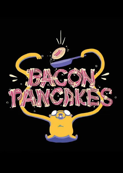'Bacon Pancakes' Poster, picture, metal print, paint by Cartoon Network | Displate