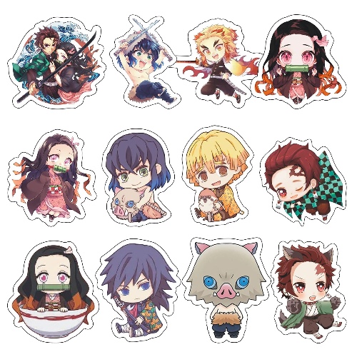 Demon Slayer Party Supplies 12 Pack Demon Slayer Brooch Pins Acrylic Anime Pins for Kids, Fans Backpack Tote Bag Badges - 