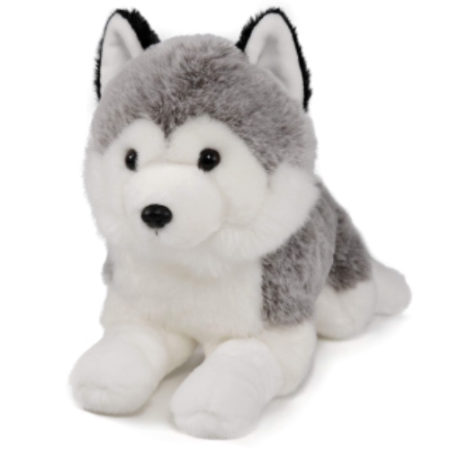 ICE KING BEAR Lifelike Siberian Husky Stuffed Animal - Plush Toy - 13 Inches Length - 