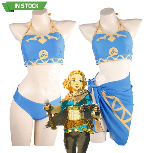 【In Stock】Game The Legend of Zelda Cosplay Princess Zelda Swimsuit Cosplay Costume - S