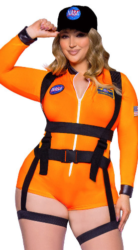 Plus Size Space Command Costume | Orange / 1X/2X