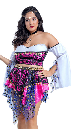 Plus Size Sexy Fortune Teller Costume | Multi / 1X
