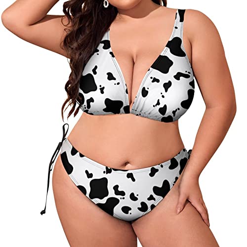 Women's Cow Print Bikini Set