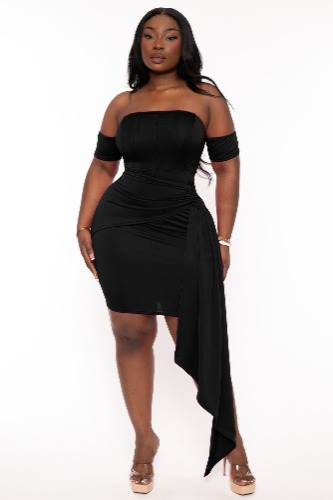 Ambrose Drape Dress - Black