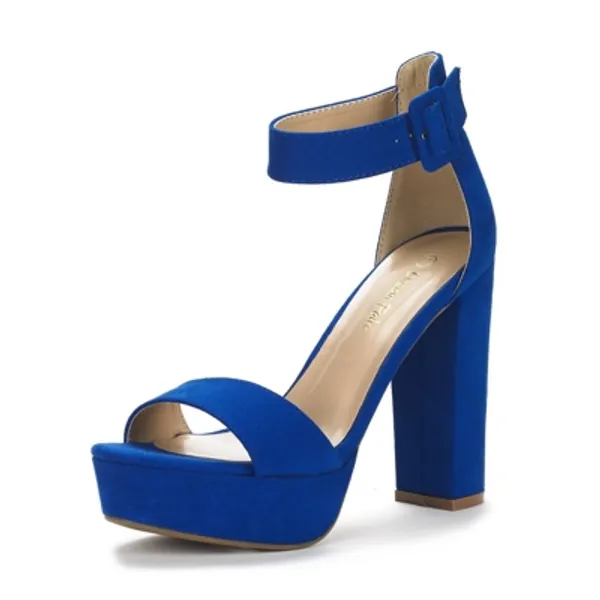 DREAM PAIRS Women's Hi-Lo High Heel Platform Pump Sandals