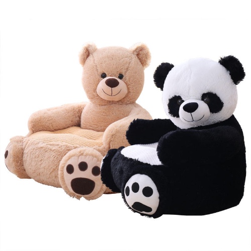 Adorable Panda Plush Sofa – Perfect for Kids! - black