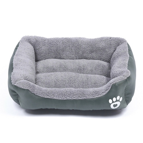 Plush Pet Dog Cat Fleece Bed Pad - 6 Sizes - Green / XL