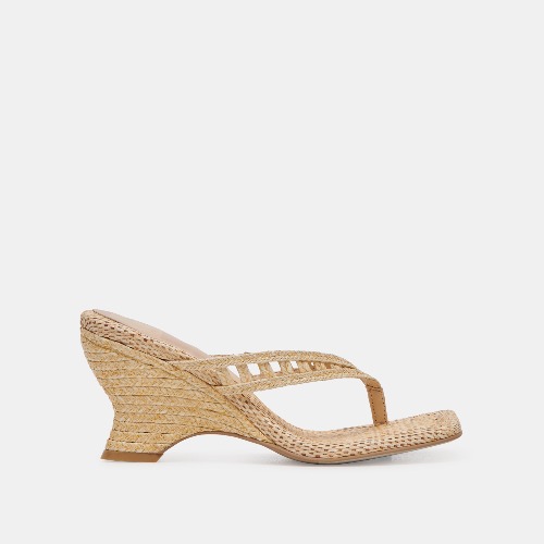 NULLAH WEDGES LT NATURAL RAFFIA | LT NATURAL RAFFIA / 7.5 / V273