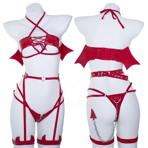Hell Rider Succubus Lingerie - Red / S/M