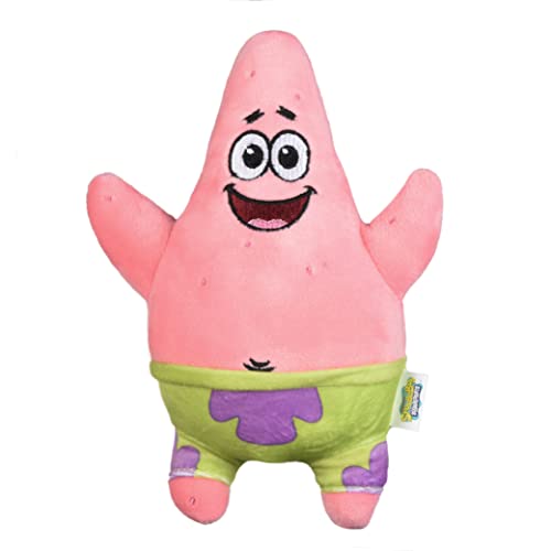 SpongeBob SquarePants for Pets Patrick Figure Plush Dog Toy | 12 Inch Large Dog Toy for Spongebob Fans | Pink Squeaky Dog Toy for All Dogs Made from Soft Plush Fabric
