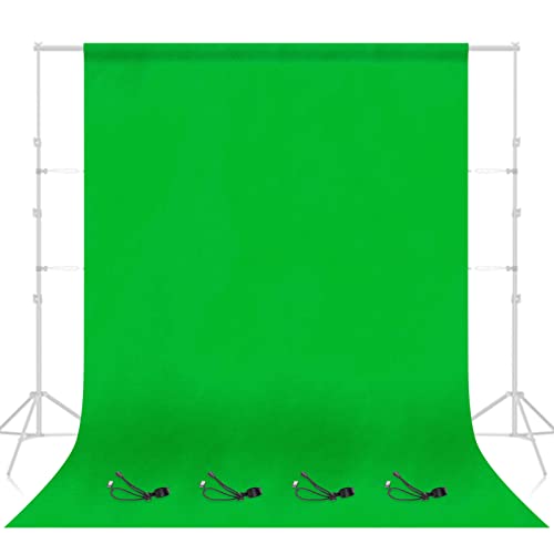 EMART Green Screen Backdrop, Photography Greenscreen Background for Streaming Zoom, Small Photo Muslin Green Chromakey Cloth Fabric Curtain with 4 Backdrop Clip - 6x9ft - Greenscreen cloth