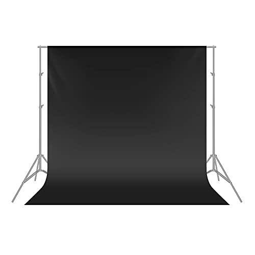 NEEWER 6x9 feet/1.8x2.8m Photo Studio 100% Pure Polyester Collapsible Backdrop Background for Photography, Video and Television (Backdrop Only) - Black - 6x9FT/1.8x2.8M - Black