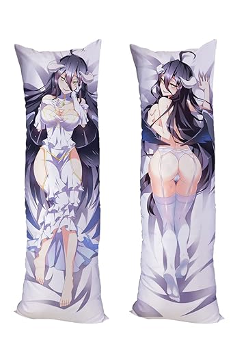 Overlord Albedo Cushion Cover Pillow Case Peach Skin 150x50cm(59in x 19.6in) shalltear bloodfallen Pillowcase - G023-0812-150ps-510029 - 150x50cm(59in x 19.6in)