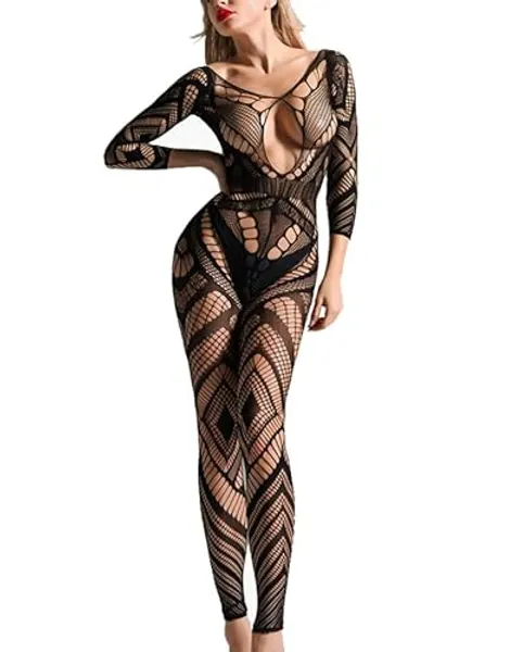 Neyysa Women Sexy Underwear Plus Size Lingerie Bodysuit Babydoll Negligee Mesh Teddy Sleepwear Bodystocking