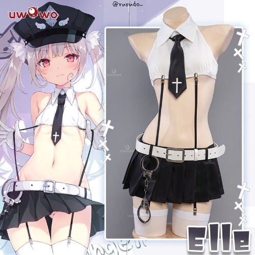 【In Stock】Uwowo Figure Ver. Elle Angel Police Unifrom Loli Cute Cosplay Costume - M