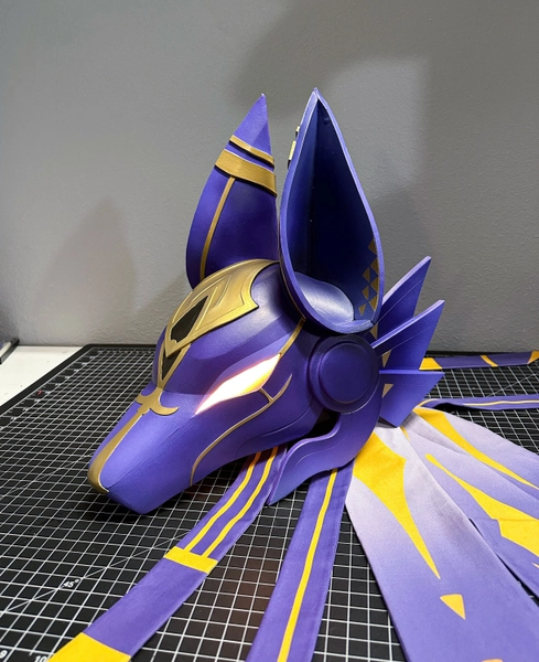Cyno Burst Cosplay Helmet - Foam Patterns (Genshin Impact)