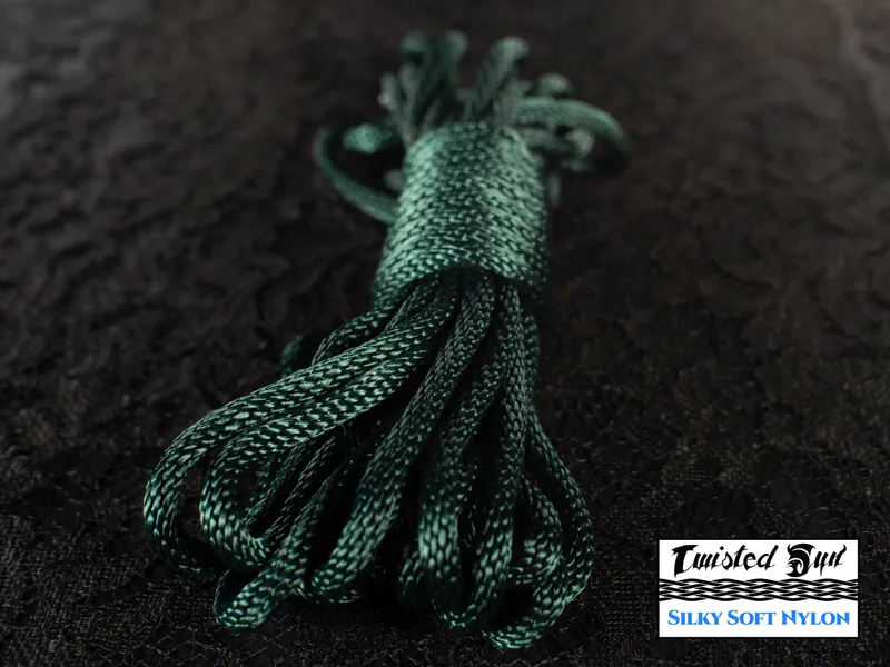 Forever Green Nylon Bondage Rope 1/4" 6mm -  No U.S. or Canada Import fees - Soft Shibari, Kinbaku, Kink, BDSM rope