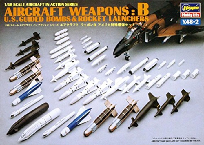 Hasegawa 1/48 Scale Aircraft Weapons B - US Guided Bombs & Rocket Launchers, Aircraft in Action Series Accessory Model Kit # 36002