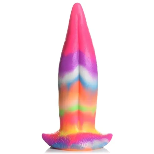 Unicorn Kiss Tongue - Glow-in-The-Dark Silicone Dildo Glow in The Dark With Suction Cup Base