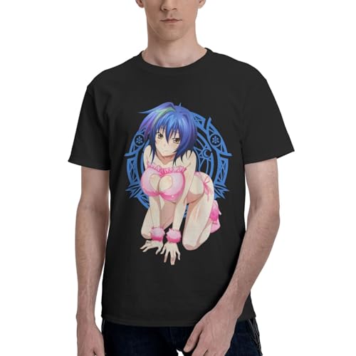 Anime High School DxD Xenovia Shirt Cotton Short Sleeve Fashion T-Shirt for Man - Medium - Black