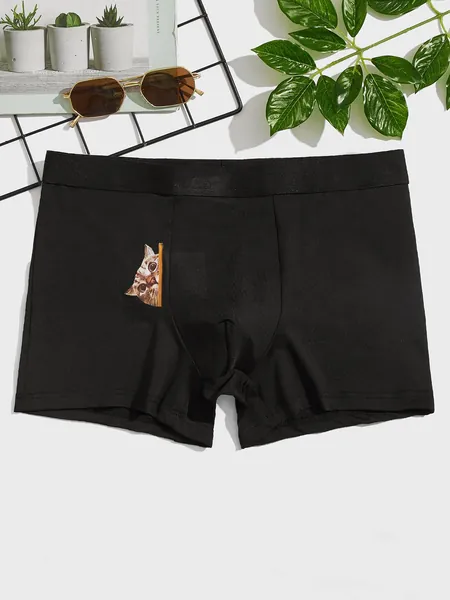 Men Animal Print Boxer Brief