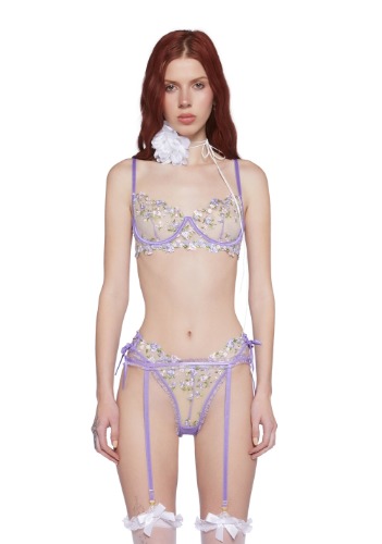 Bloom For You Lingerie Set - Lavender | PURPLE / Small