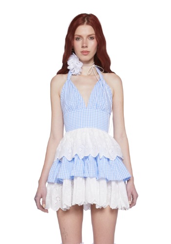 Call Me Yours Babydoll Dress - Blue Gingham | BLUE / Small