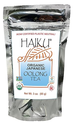 Haiku Organic Japanese Oolong Tea, USDA Certified Organic, Non-GMO, Kosher, Vegan, Loose Leaf Tea, 3oz - Oolong - 3 oz