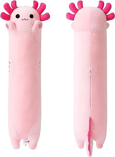PEACH CAT Pink Axolotl Plush Pillow Toy Cute Axolotl Stuffed Animal for Girls and Boys 34" - Pink C - 34 inch