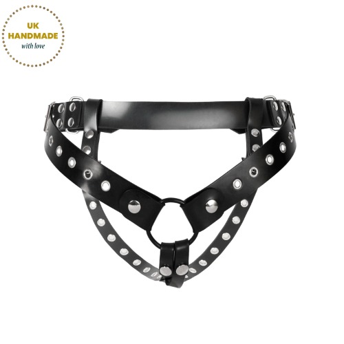 Rubber Classic Strap On Harness - Large (22-24)