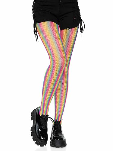 Rainbow Fishnet Tights