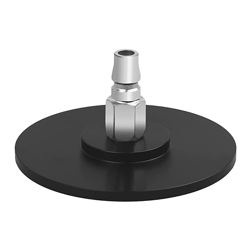 Suction Cup Adapter for Vac-U-Lock Machine, Stainless Steel Quick Air Connector Device Attachment, 4 Inch (Black)