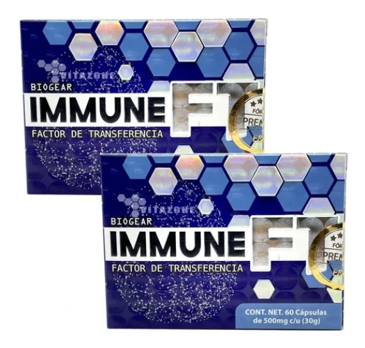 Immuneft Factor De Transferencia 60 Cápsulas Biogear 2 Cajas