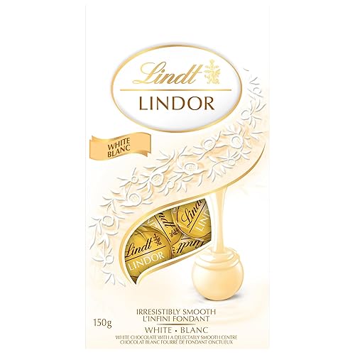 Lindt LINDOR White Chocolate Truffles, 150-Gram Bag