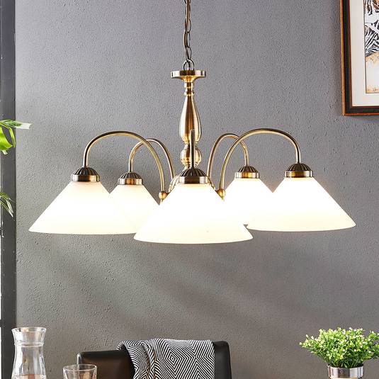 Classica lampada a sospensione Otis, 5 punti luce