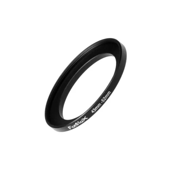 Fotodiox Metal Step Up Ring, Anodized Black Metal 43mm-52mm, 43-52 mm - 43-52 mm Single