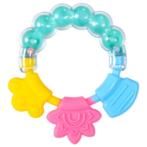 Squishy Rattle Teether - Aqua
