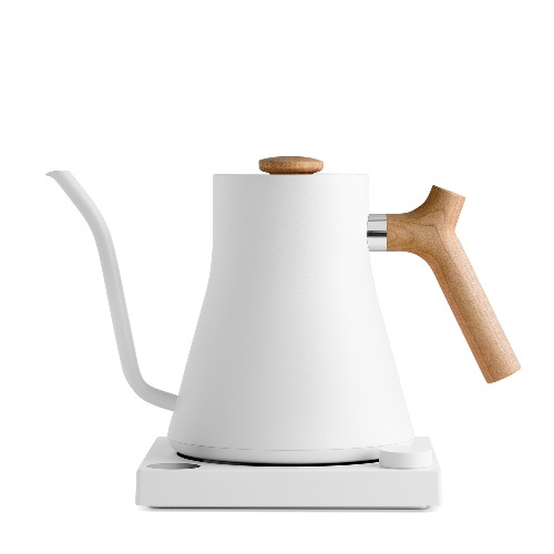 Stagg EKG Electric Kettle | Matte White + Maple