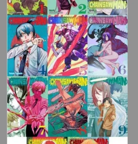 Chainsaw Man Collection 11 book set volumes 1-11 by Tatsuki Fujimoto: Fujimoto Tatsuki, 9781974709939 Chainsaw Man, Vol. 1, 9781974709946 Chainsaw Man, Vol. 2, 9781974709953 Chainsaw Man, Vol. 3, 9781974717279 Chainsaw Man, Vol. 4, 9781974720965 Chainsaw Man, Vol. 7, 9781974720712 Chainsaw Man, Vol. 6, 9781974719228 Chainsaw Man, Vol. 5: Amazon.com: Books